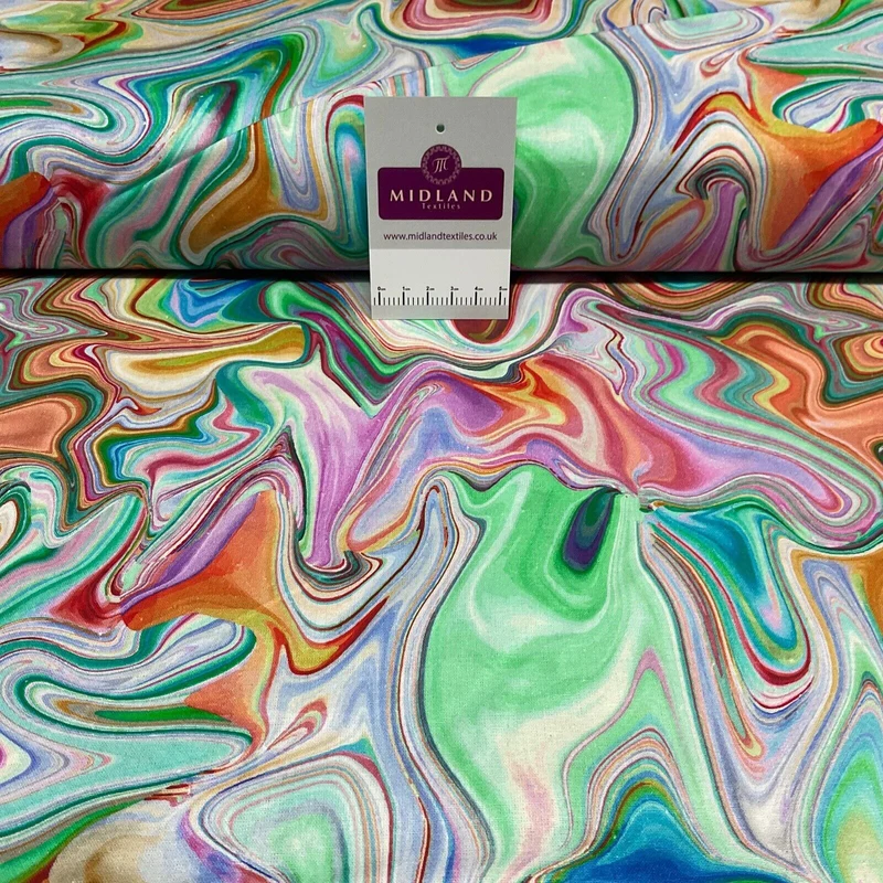 Marble printed cotton poplin fabric crafting dress fabric M1711