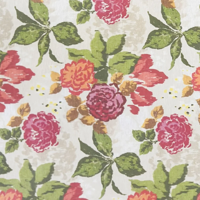 Jacquard Tischdecke aus beschichteter Baumwolle mit Fleckenschutz EcoNova VERDALIA FUCSIOA floral Blüten eckig rund oval