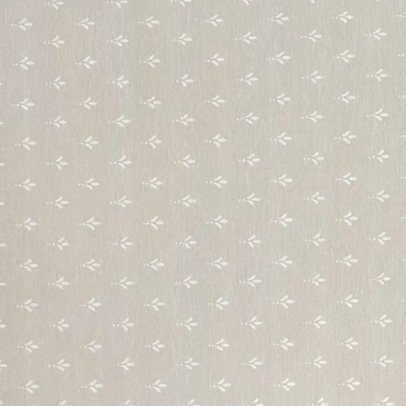 Jacquard Tischdecke aus beschichteter Baumwolle mit Fleckenschutz EcoNova LUNEL PIEDRA hellgrau Blätter eckig rund oval