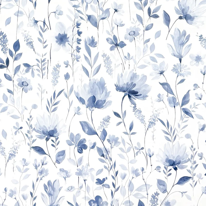 Wachstuch Tischdecke K150242 blau Blumenwiese Blüten eckig rund oval