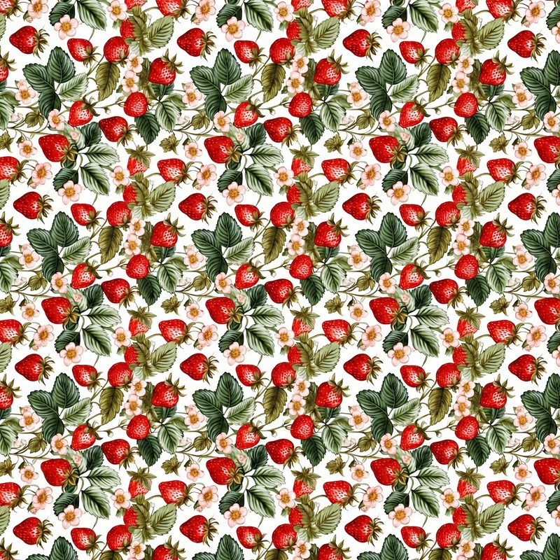 Wachstuch Tischdecke K150282 Erdbeeren auf weiß eckig rund oval