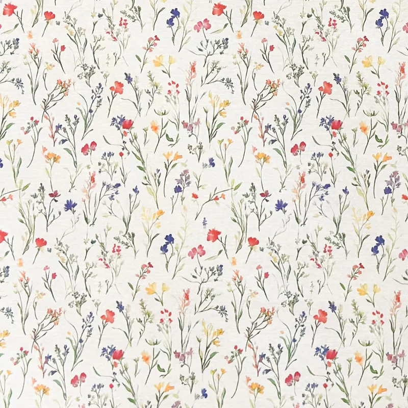 Jacquard Tischdecke aus beschichteter Baumwolle mit Fleckenschutz EcoNova GODOS Wildblumen Blumenwiese eckig rund oval