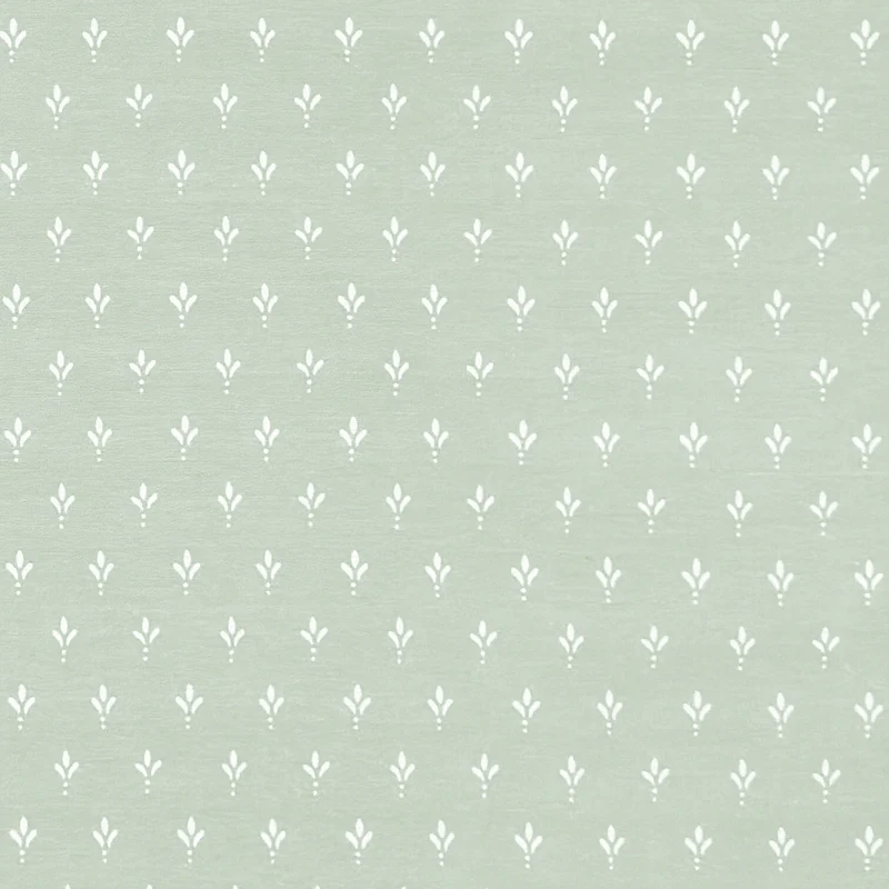 Jacquard Tischdecke aus beschichteter Baumwolle mit Fleckenschutz EcoNova LUNEL VERDE salbeigrün Blätter eckig rund oval