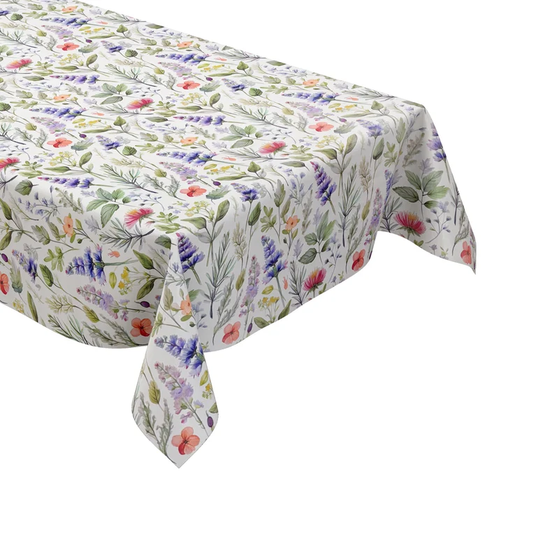 Wachstuch Tischdecke K150281 bunte Wildblumenwiese eckig rund oval