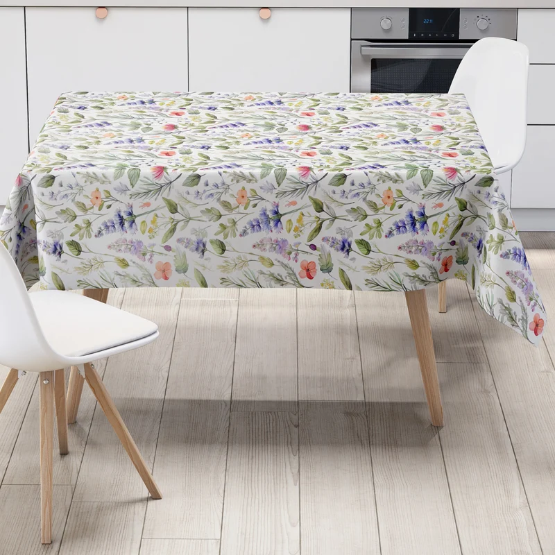 Wachstuch Tischdecke K150281 bunte Wildblumenwiese eckig rund oval