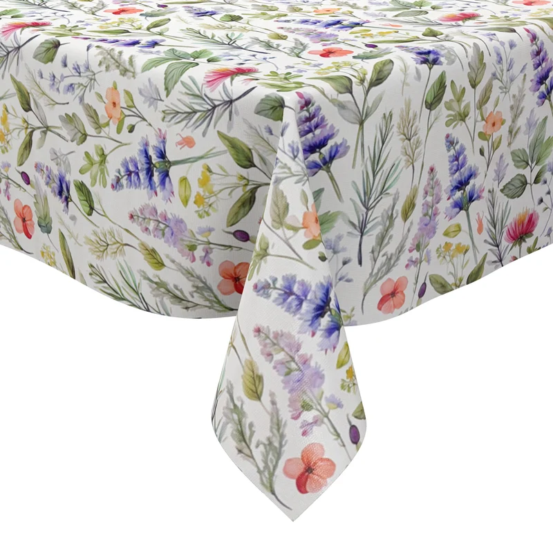 Wachstuch Tischdecke K150281 bunte Wildblumenwiese eckig rund oval
