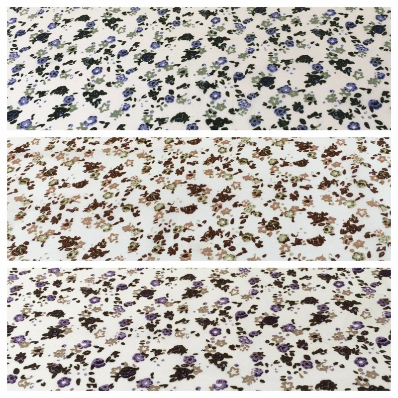 Small Ditsy Floral Printed soft Crepe dress fabric 44" wide M761 Mtex