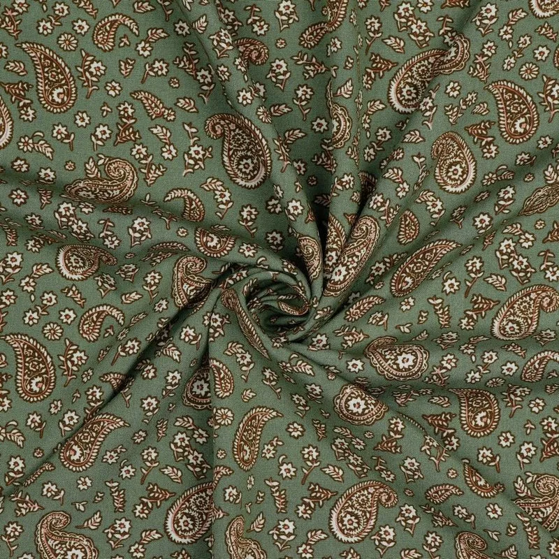 Gorgeous radiance paisley viscose Dress Fabric M1858