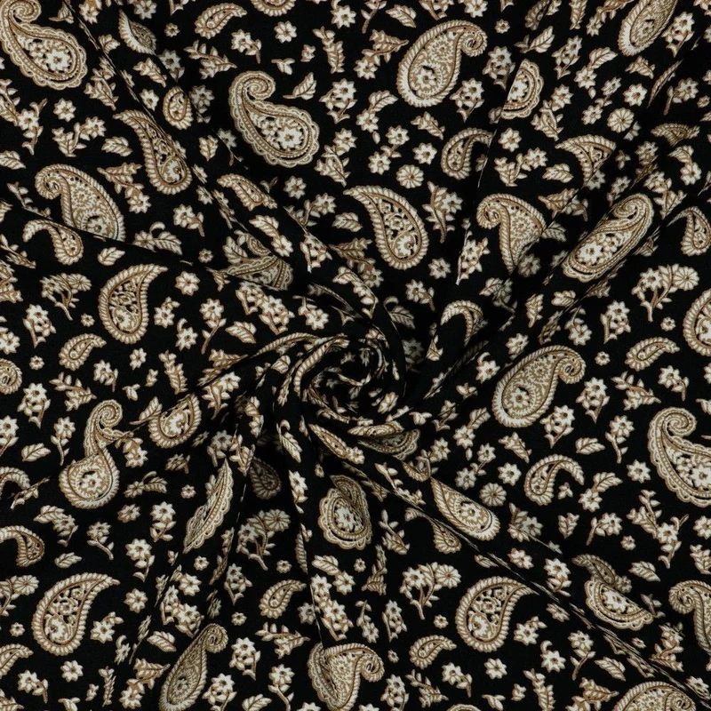Gorgeous radiance paisley viscose Dress Fabric M1858