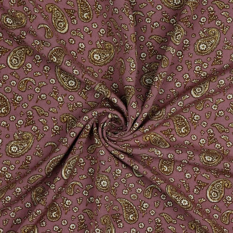 Gorgeous radiance paisley viscose Dress Fabric M1858