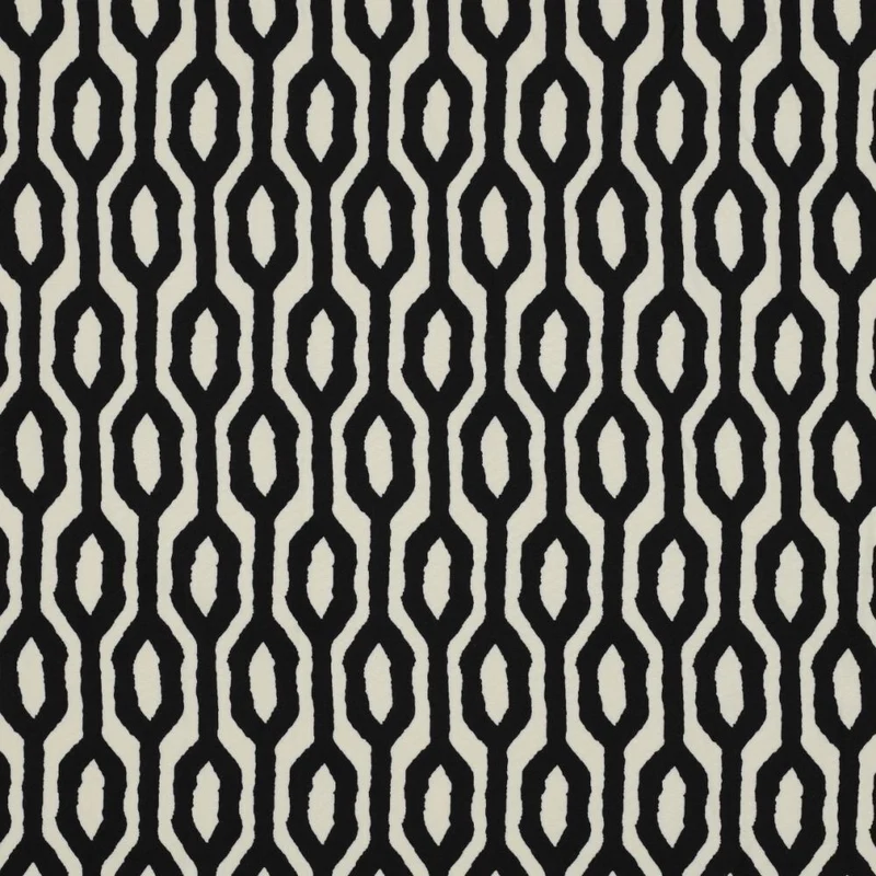 Gorgeous Black Magnolia Graphic Stretch Dress Fabric M1843