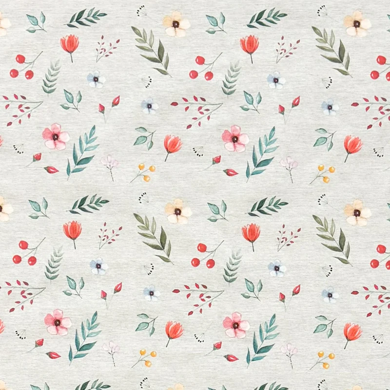 Jacquard Tischdecke aus beschichteter Baumwolle mit Fleckenschutz MARTINA bunte Blumen eckig rund oval
