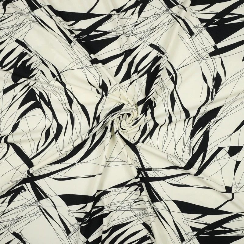 Stunning radiance viscose Abstract Dress Fabric M1845