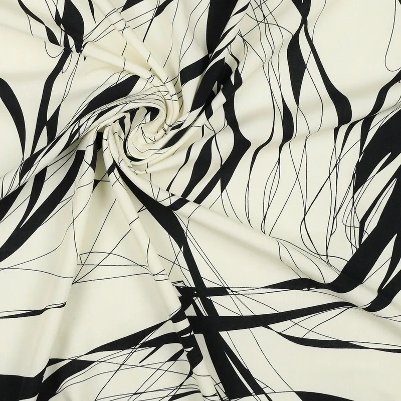 Stunning radiance viscose Abstract Dress Fabric M1845