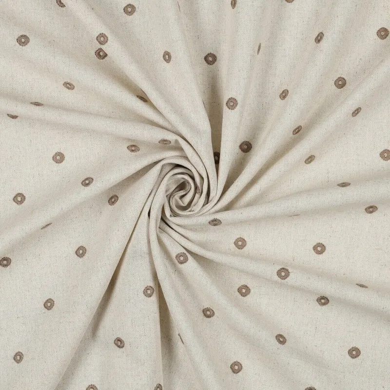 Elegant Linen Geometric embroidery dress fabric M1816