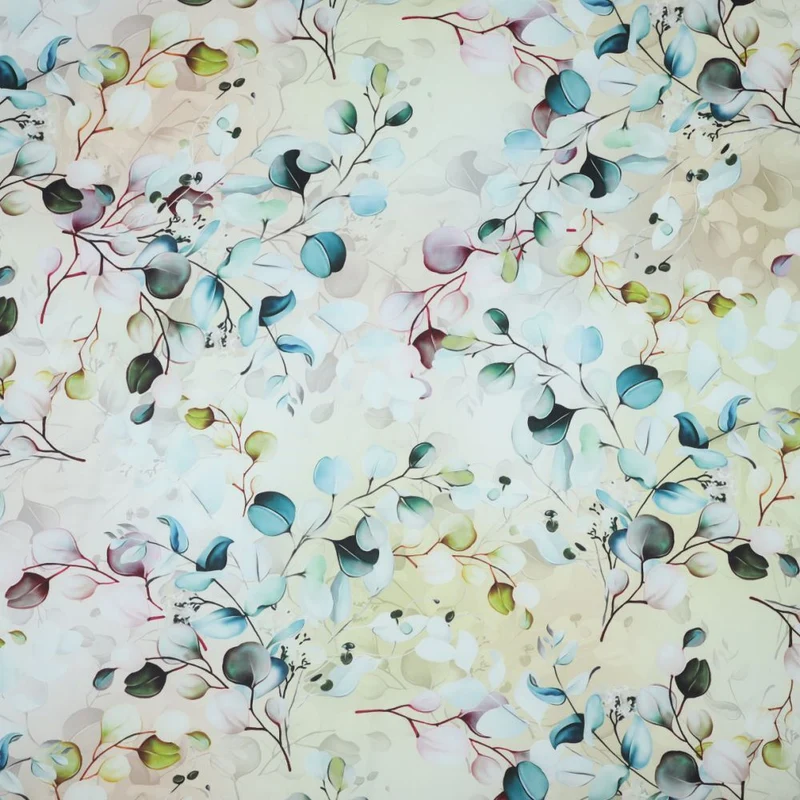 Gorgeous Green radiance viscose Floral Dress Fabric M1850