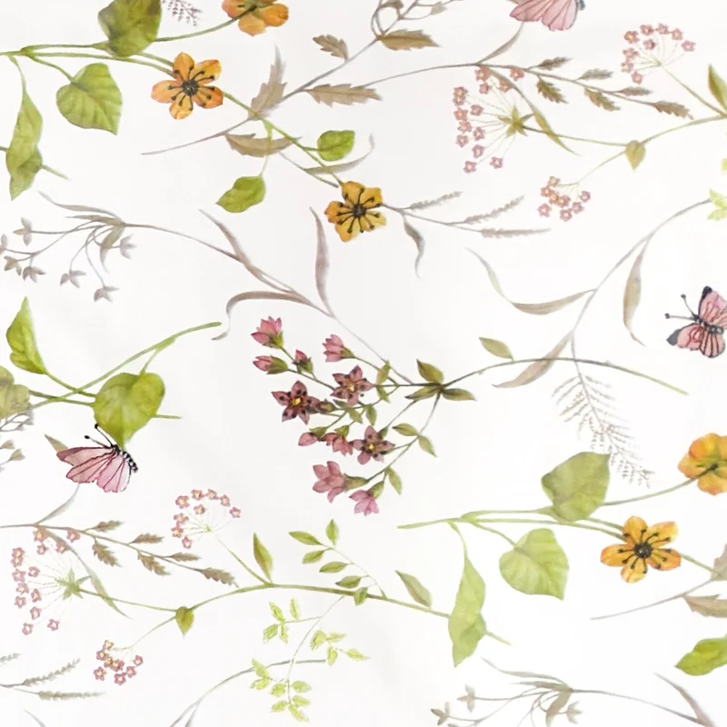 Wachstuch Tischdecke B4081-01 Sommerwiese mit Schmetterlingen eckig rund oval