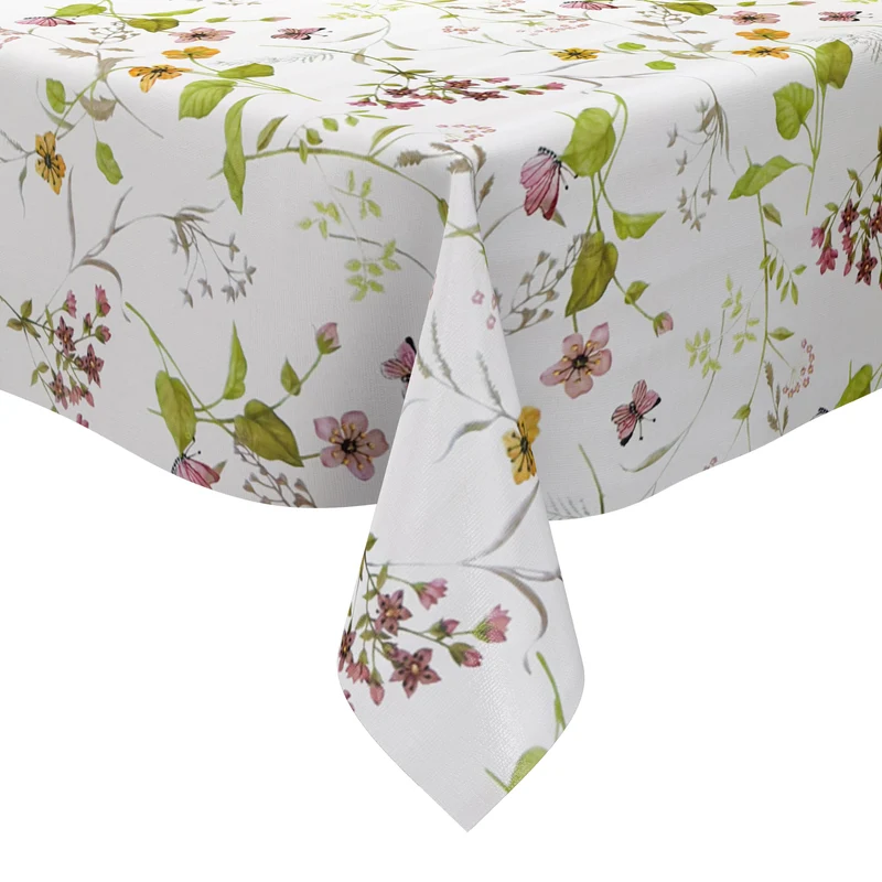 Wachstuch Tischdecke B4081-01 Sommerwiese mit Schmetterlingen eckig rund oval