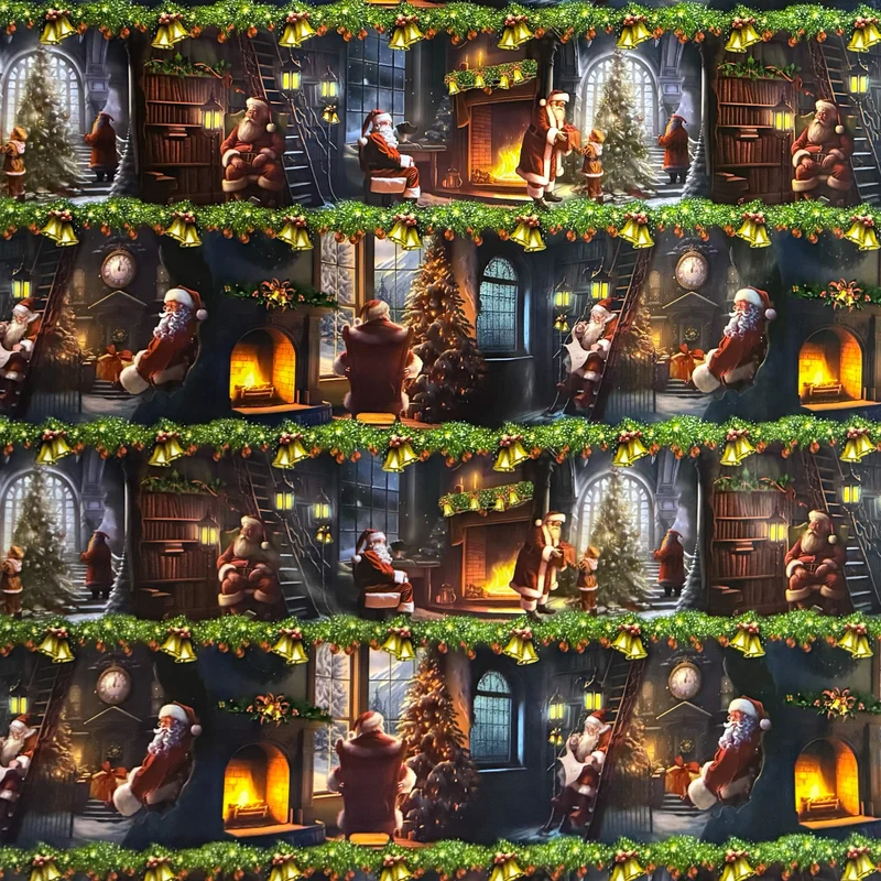Wachstuch Tischdecke 01740-00 Advent Weihnachten Weihnachtsmann eckig rund oval