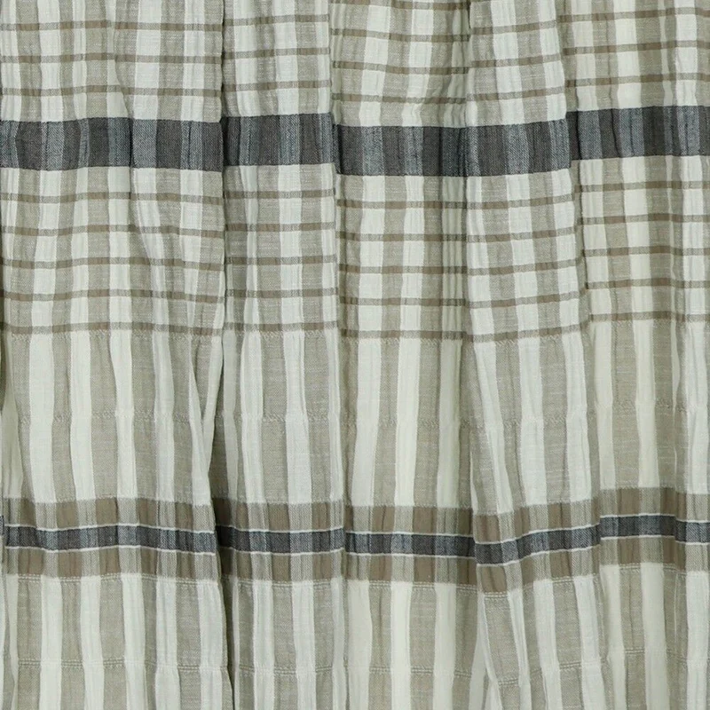 Sand Yarn Dyed Check Checkered Plaid Dress fabric M1809
