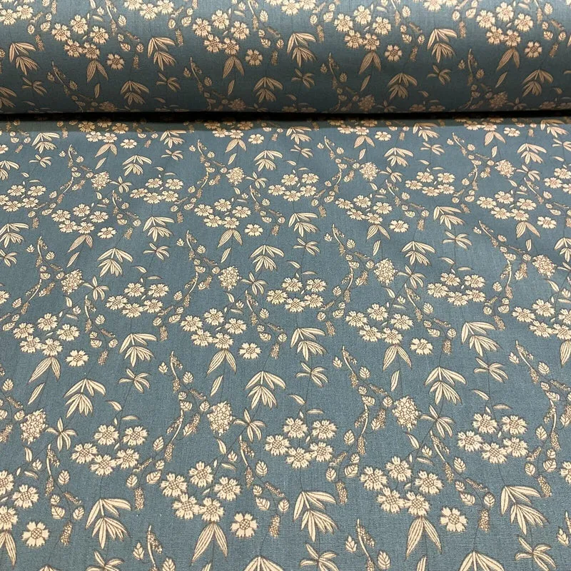 Soft Touch 100% Cotton small Floral printed dress fabric M1649