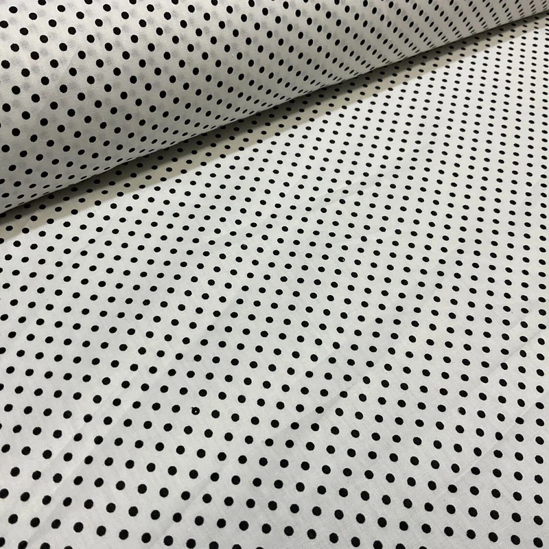Soft Touch 100% Cotton 4mm pin Spot Dot printed dress fabric M1646