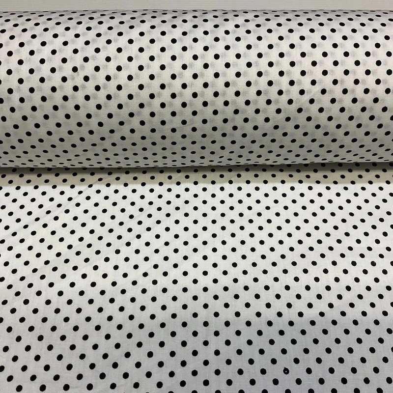 Soft Touch 100% Cotton 4mm pin Spot Dot printed dress fabric M1646