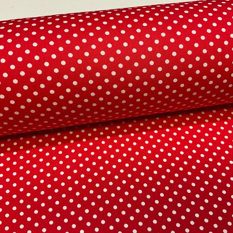 Soft Touch 100% Cotton 4mm pin Spot Dot printed dress fabric M1646