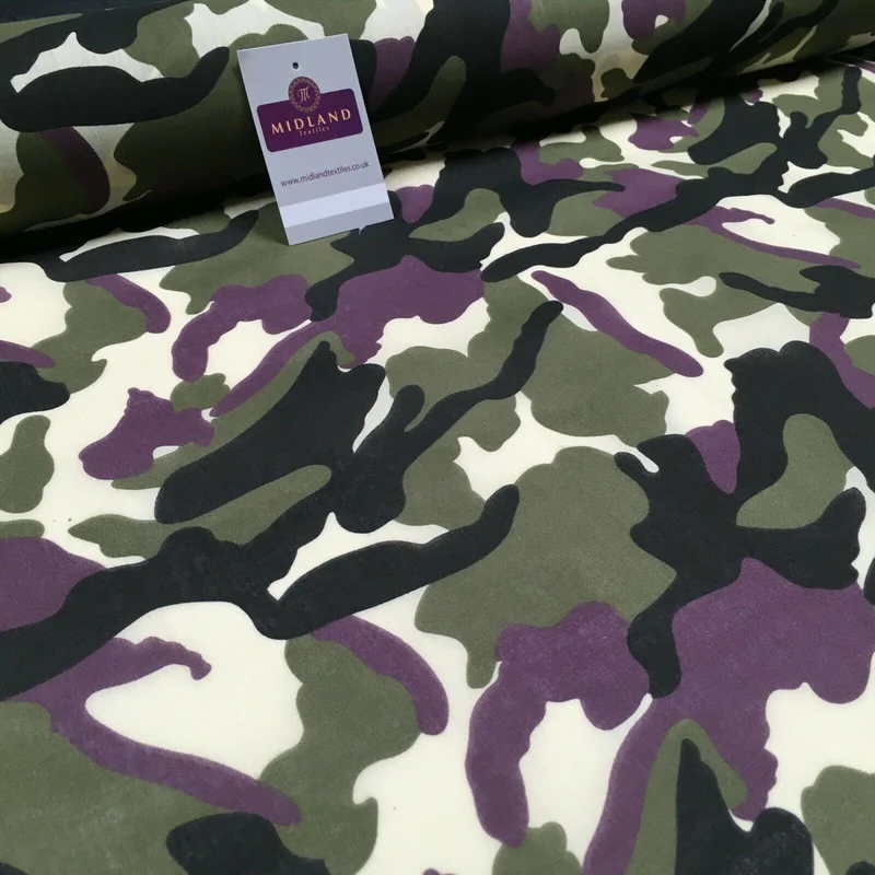 Army Military Camouflage Polycotton Fabric 110cm Wide MS1352 Mtex