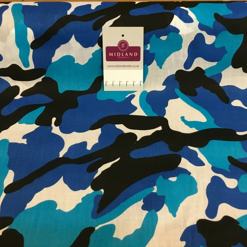 Army Military Camouflage Polycotton Fabric 110cm Wide MS1352 Mtex