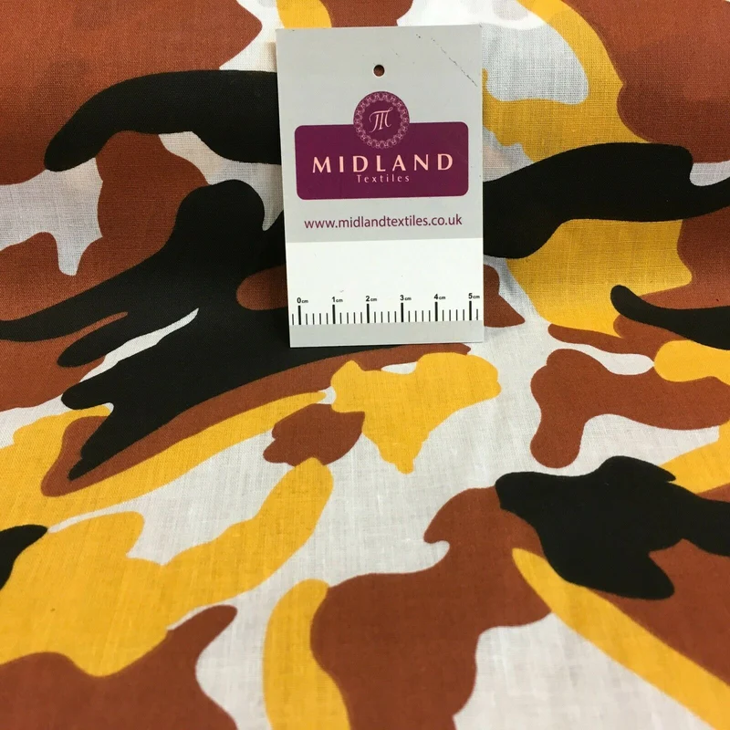 Army Military Camouflage Polycotton Fabric 110cm Wide MS1352 Mtex