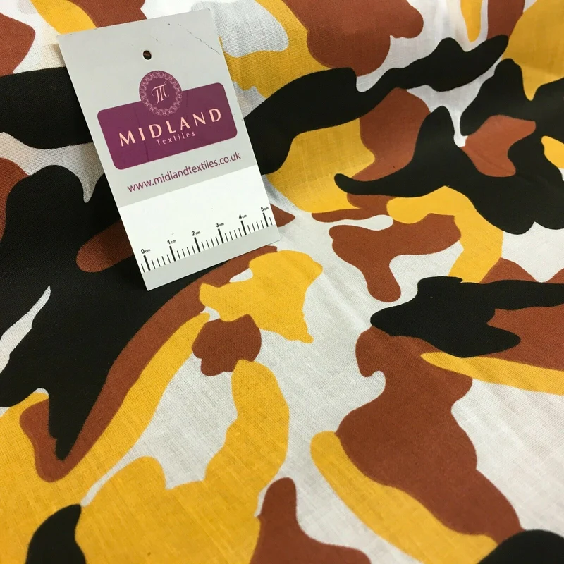 Army Military Camouflage Polycotton Fabric 110cm Wide MS1352 Mtex