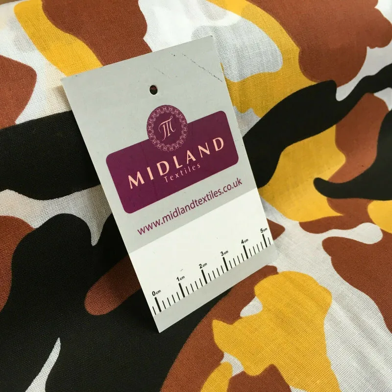 Army Military Camouflage Polycotton Fabric 110cm Wide MS1352 Mtex