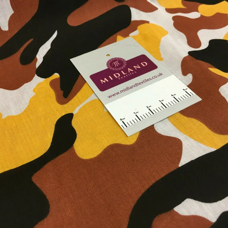 Army Military Camouflage Polycotton Fabric 110cm Wide MS1352 Mtex