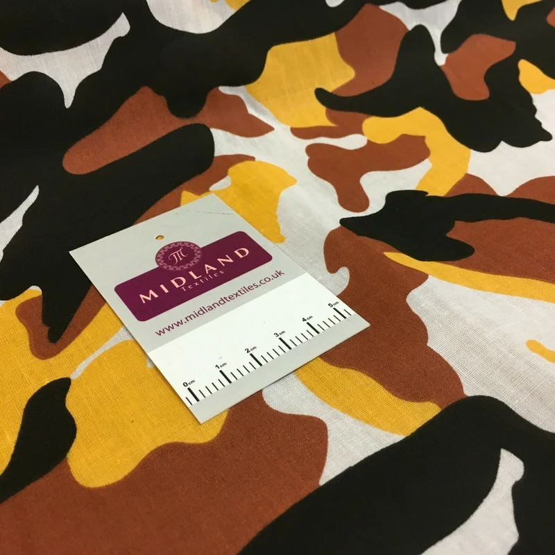 Army Military Camouflage Polycotton Fabric 110cm Wide MS1352 Mtex