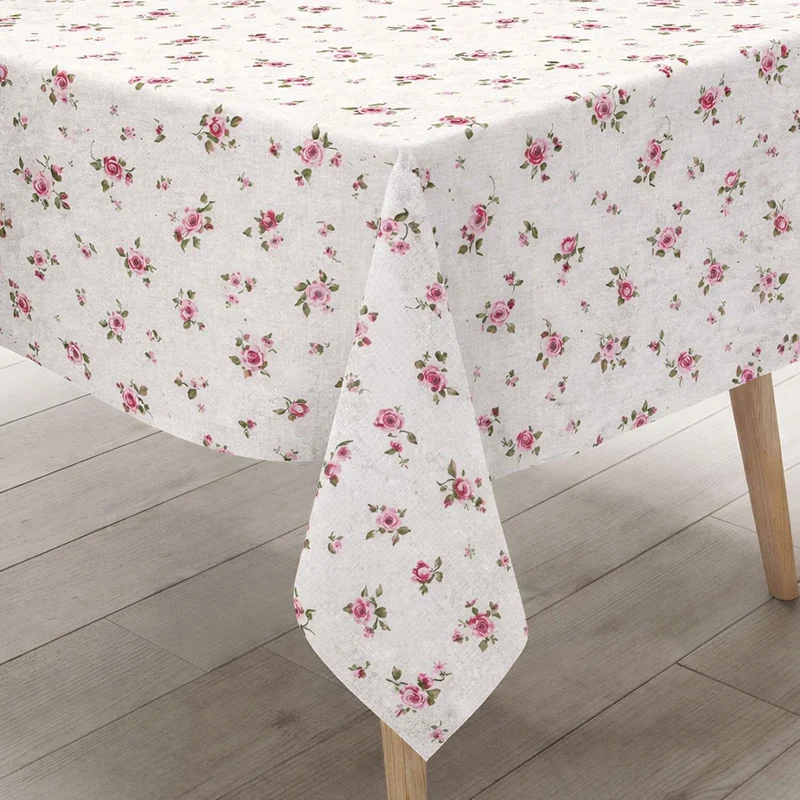 Wachstuch Tischdecke 01389-04 Blümchen klein pink eckig rund oval