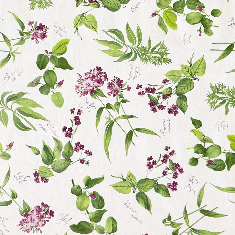 Wachstuch Tischdecke geprägt BA30 Kräuter und Blüten eckig rund oval