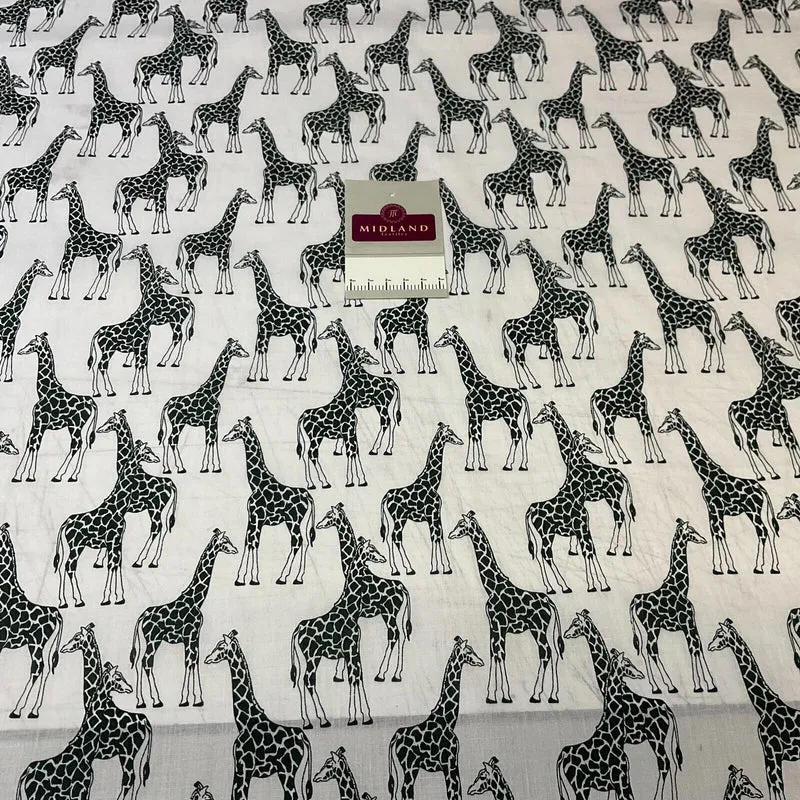 Giraffe Animal Print Poly Cotton Fabric 110cm Wide M1706