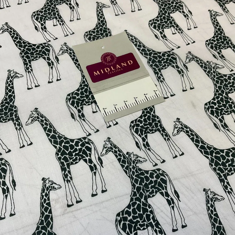 Giraffe Animal Print Poly Cotton Fabric 110cm Wide M1706