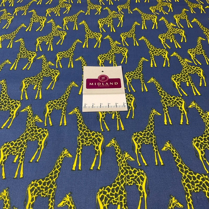 Giraffe Animal Print Poly Cotton Fabric 110cm Wide M1706
