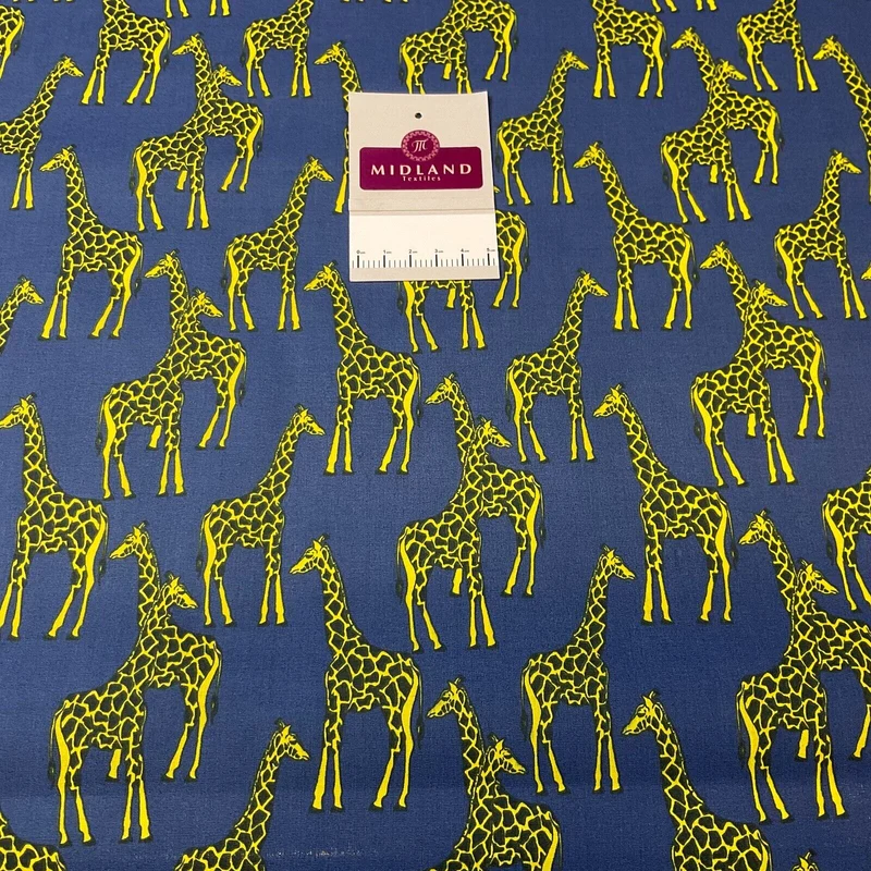 Giraffe Animal Print Poly Cotton Fabric 110cm Wide M1706