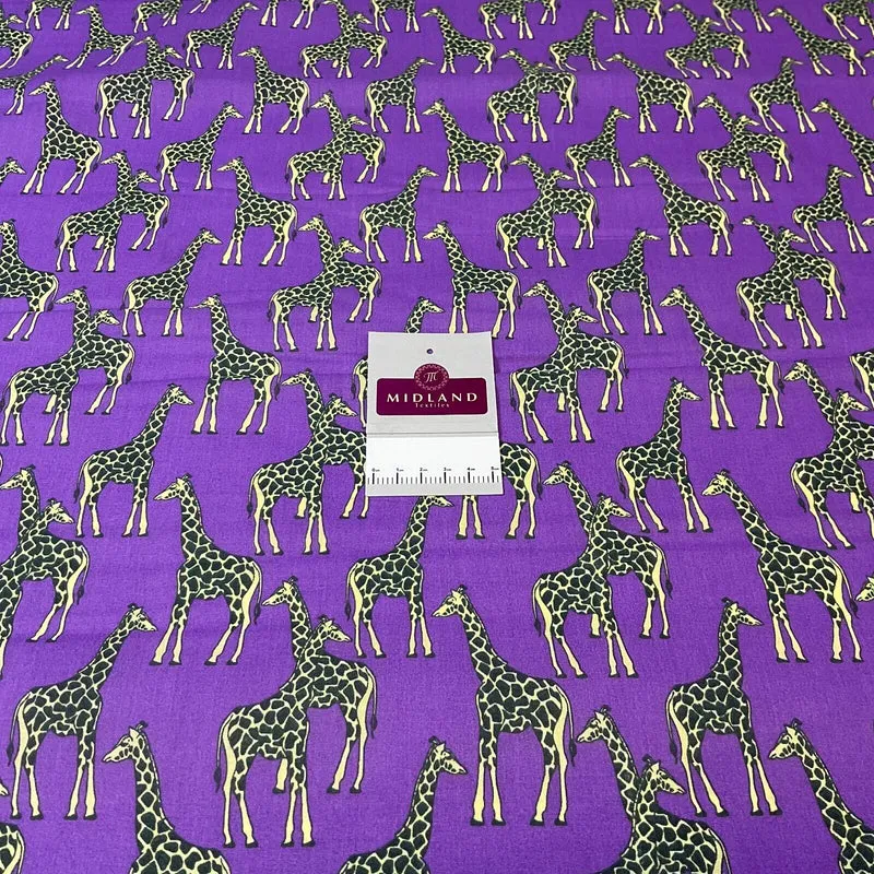 Giraffe Animal Print Poly Cotton Fabric 110cm Wide M1706