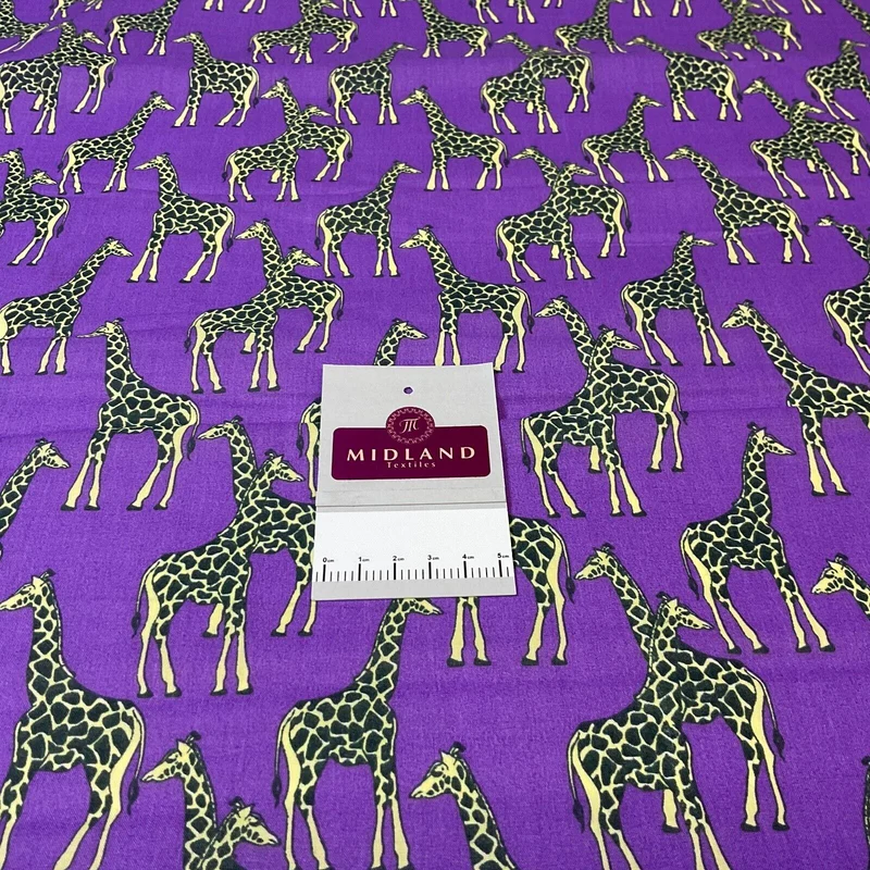 Giraffe Animal Print Poly Cotton Fabric 110cm Wide M1706