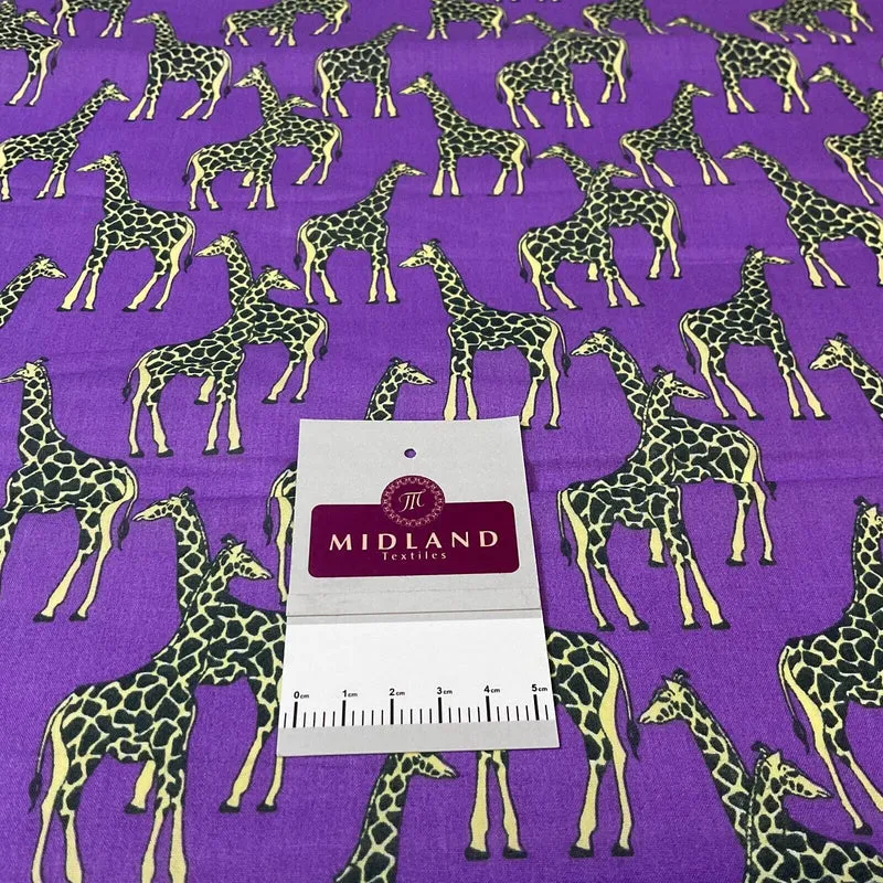 Giraffe Animal Print Poly Cotton Fabric 110cm Wide M1706