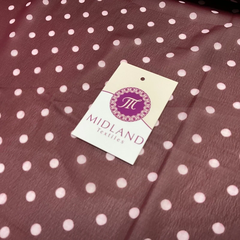 Polka Dot Spot Sheer, Flowy dress blouse chiffon fabric 58 inches wide M1748