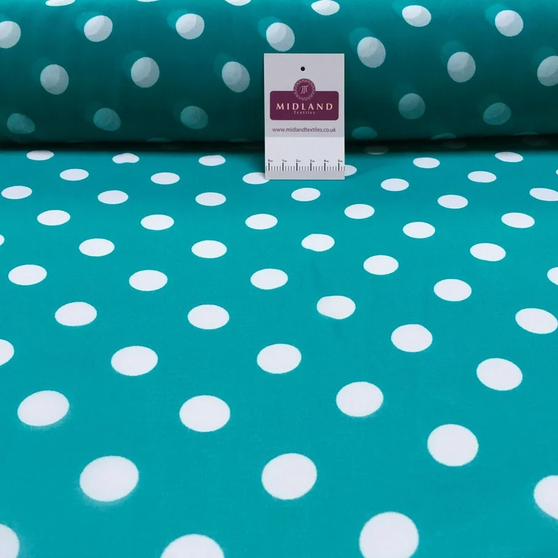 Jade polka dot spotted georgette chiffon fabric m1400-31 mtex