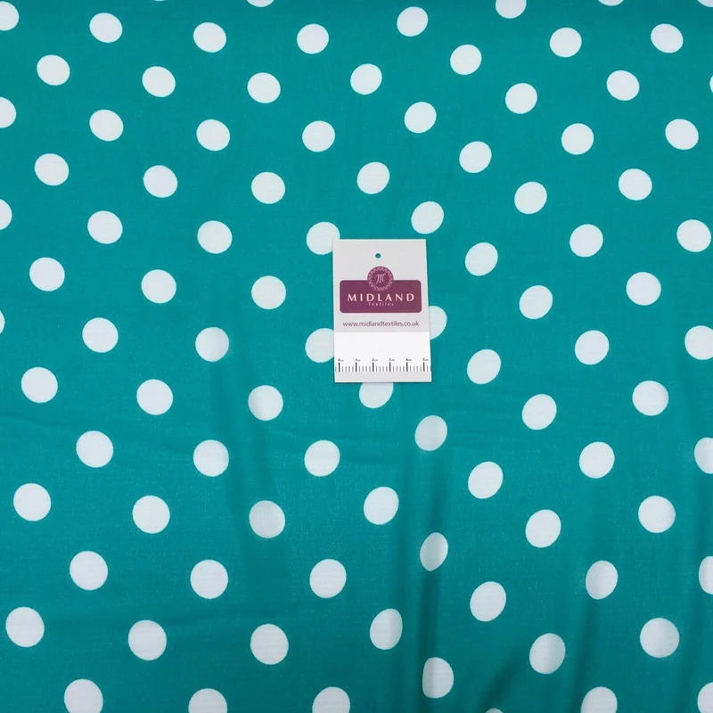 Jade polka dot spotted georgette chiffon fabric m1400-31 mtex