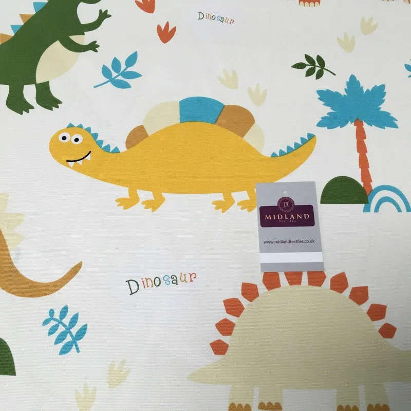 100% cotton canvas novelty dinosaurs printed craft fabric 58" wide mtex mk856