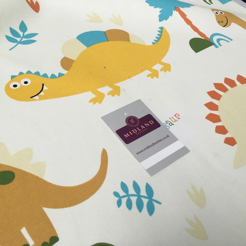 100% cotton canvas novelty dinosaurs printed craft fabric 58" wide mtex mk856