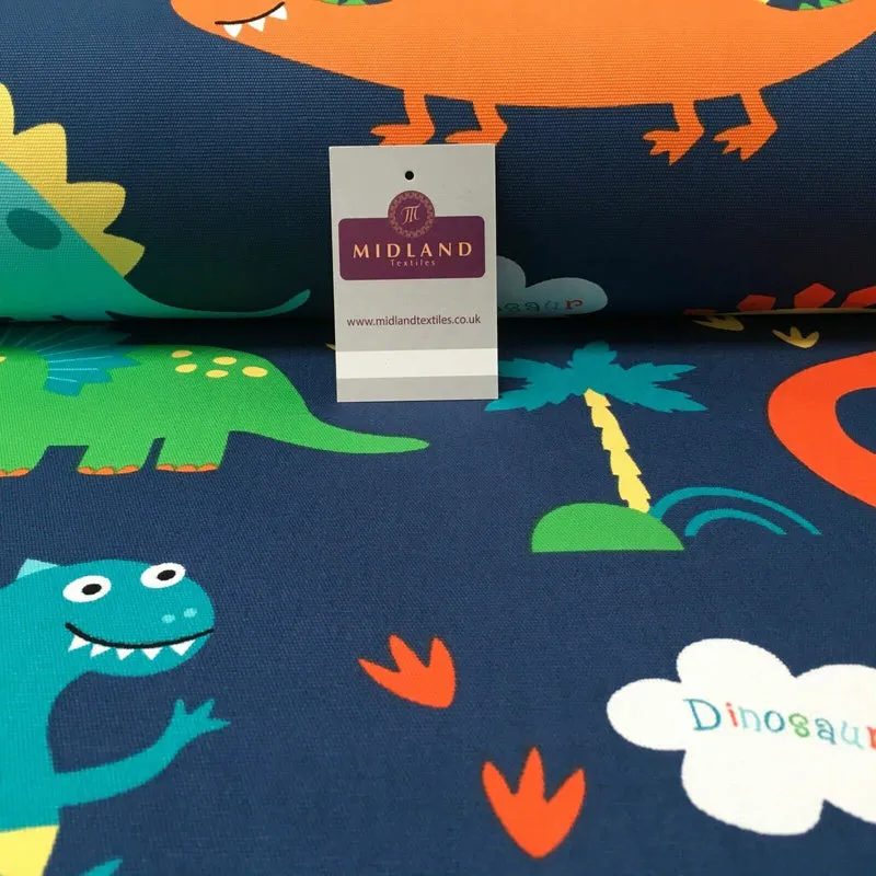 100% cotton canvas novelty dinosaurs printed craft fabric 58" wide mtex mk856